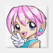Cute Anime Girl Fridge Magnets