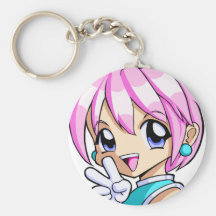 Cute Anime Girl Key Chain