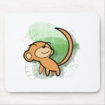 cute anime style monkey design mousepads