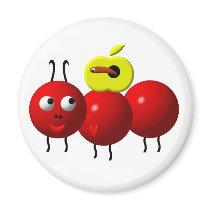 Cute ant with apple