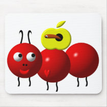 Cute ant with apple