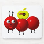 Cute ant with apple mousepads