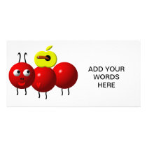 Cute ant with apple