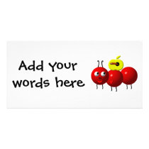 Cute ant with apple