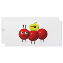 Cute ant with apple