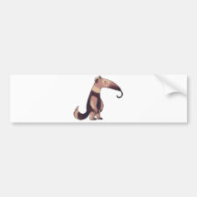 Cute anteater bumper sticker