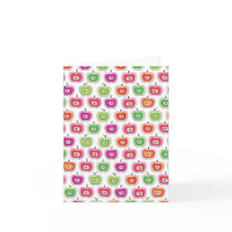 Cute apple pattern note card