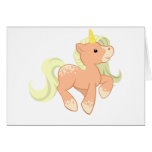 Cute Apricot Unicorn Greeting Cards