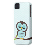 Cute Aqua Owl Case for the iPhone 4 Case-mate Iphone 4 Cases
