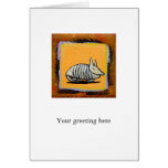 Cute armadillo fun modern art colourful painting card