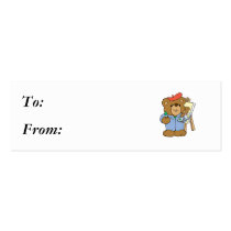 Cute Artist Teddy Bear Business Card Template