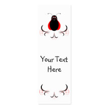 Cute Artsy Smiling Ladybug Bookmark Business Card