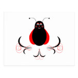 Cute Artsy Smiling Ladybug Postcard