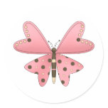 Cute as a Bug · Pink & Brown Butterfly stickers