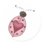 Cute as a Bug · Pink Ladybug stickers