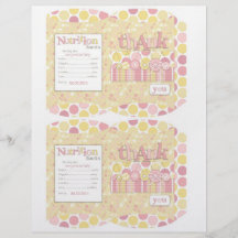 Cute as a Button Girl Mini Puff Box Personalised Flyer