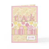 Cute as a Button Girl TY Card