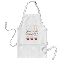 Cute as a cupcake! Pink & Brown Apron