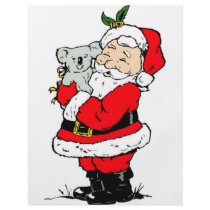Cute Australian Christmas Santa with koala Personalized Flyer