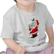 Cute Australian Christmas Santa with koala Tees