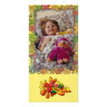 Cute autumn photo frame with leafs - Photo Card photo cards