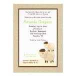 Cute Baa Baa Sheep 5x7 Baby Shower Invite Neutral