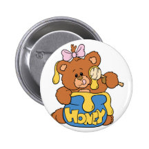 Cute Baby Bear and Honey Pins