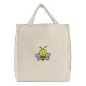 cute baby bee tote embroidered bags