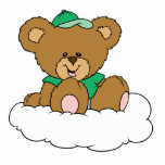 Cute Baby Boy Bear on Cloud photo sculptures