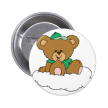Cute Baby Boy Bear on Cloud Pins