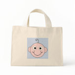 Cute Baby Boy. Blue Check Background. Tote Bag