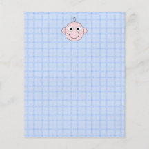 Cute Baby Boy. Blue Check Background. Flyer Design