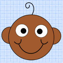 Cute Baby Boy. Blue Check Background. Acrylic Cut Out