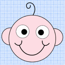 Cute Baby Boy. Blue Check Background. Photo Cutouts