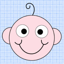 Cute Baby Boy. Blue Check Background. Cut Outs