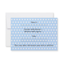 Cute Baby Boy, on blue polka dot pattern. Custom Invitation