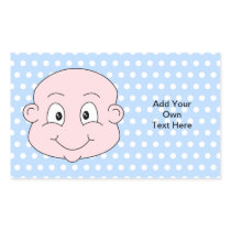 Cute Baby Boy, on blue polka dot pattern. Rectangle Sticker