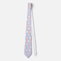 Cute Baby Boy, on blue polka dot pattern. Custom Tie