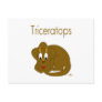 Cute Baby Brown Dinosaur Triceratops Post Card
