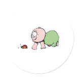 Cute Baby Chasing Ladybug stickers