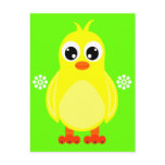 Cute Baby Chick Cartoon postcards