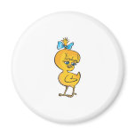 cute baby chick with bow magnets