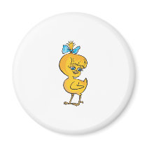 cute baby chick with bow magnets