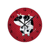 Cute Baby Cow wall clocks