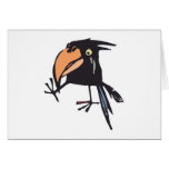 cute baby crow greeting card