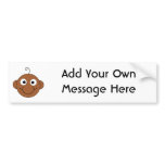 Cute Baby. Dark Skin. Custom Text. Vector on White bumper stickers