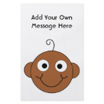 Cute Baby. Dark Skin. Custom Text. Vector on White flyers