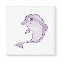 cute baby dolphin refrigerator magnet