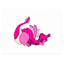 Cute Baby Dragon in Diaper Postcard