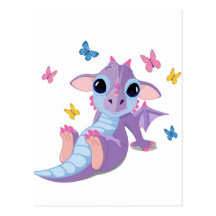 Cute Baby Dragon Post Cards